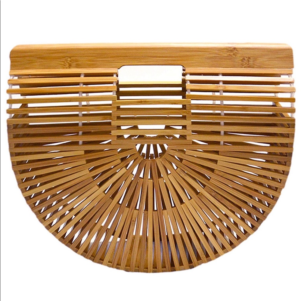 Bamboo round large tote
